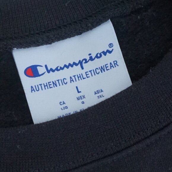 Ohio State Buckeyes Champion Athletic Black Red Embroidered Crew Neck Sweater L - Picture 11 of 11